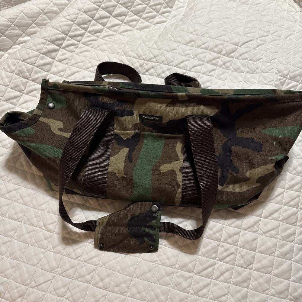 Cordura Zipper Tote in Camo Dog Carrier